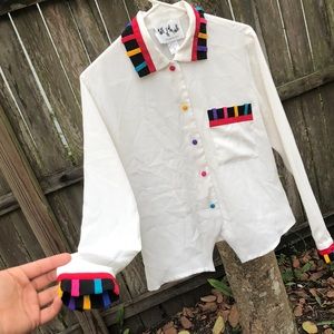 Colorful Button Up